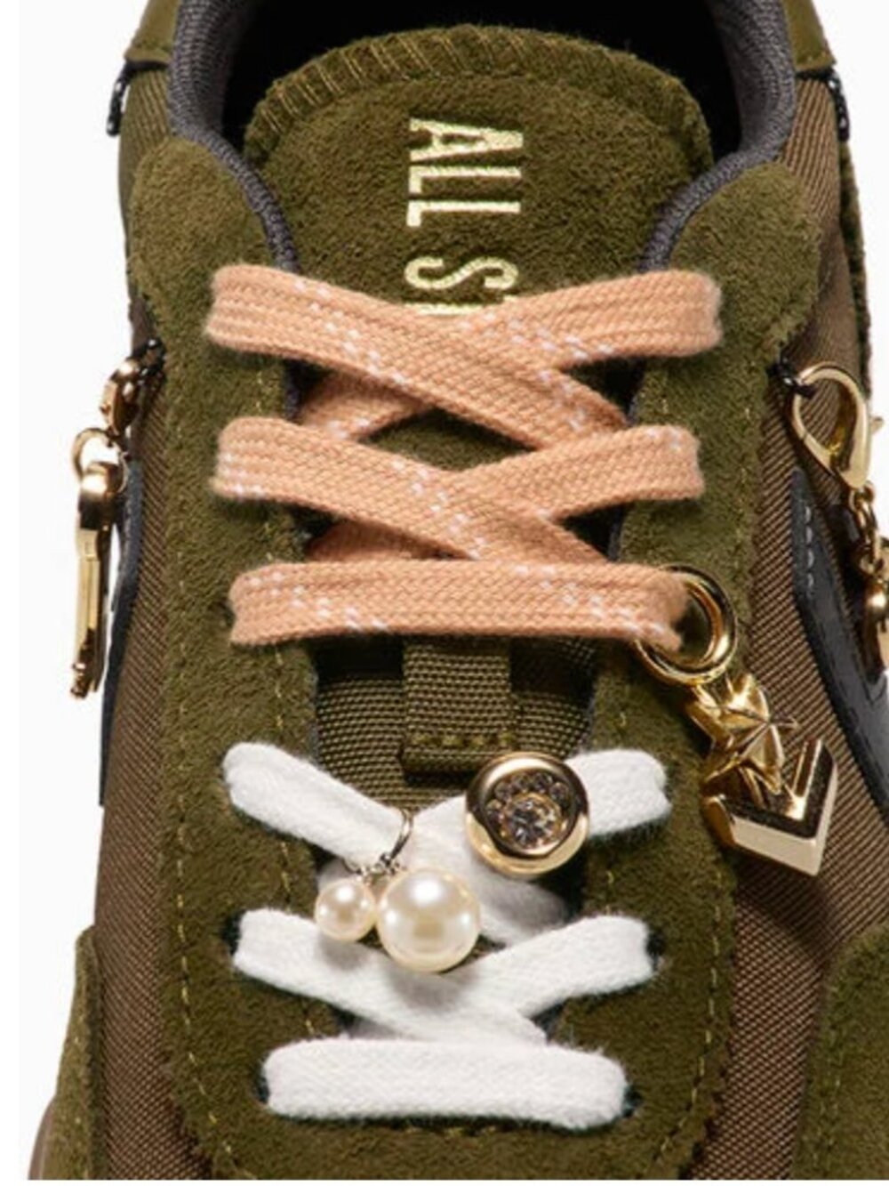 NEW Converse Run Star Trainer Charms. Color:  Surplus Olive/Egret M-13 W-14.5 - Picture 10 of 15